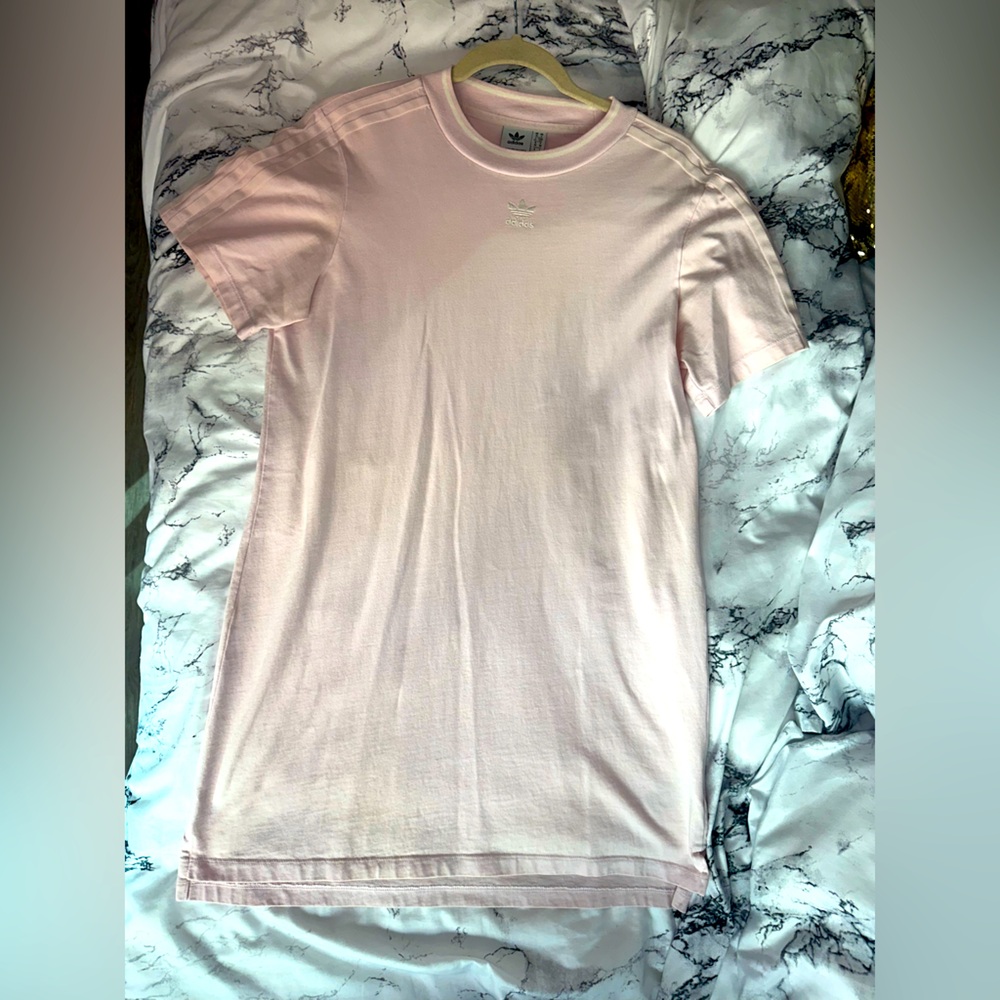 Adidas originals light pink dress, size small